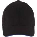 Бейсболка Buffalo, черная с ярко-синим, фото 1
