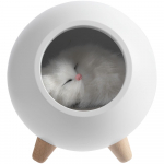 Беспроводная лампа-колонка Right Meow, белая, фото 1