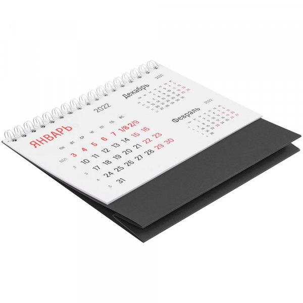 Календарь настольный Nettuno, черный - купить оптом