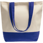Сумка для покупок на молнии Shopaholic Zip, неокрашенная с синим, фото 1