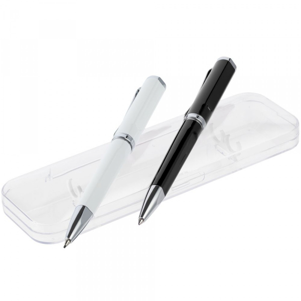 Набор Phase: ручка и карандаш, черный с белым - купить оптом
