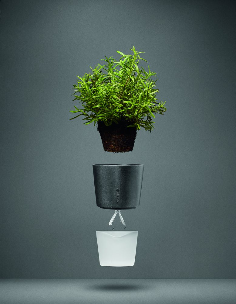 Горшок для растений Flowerpot, фарфоровый, голубой - купить оптом