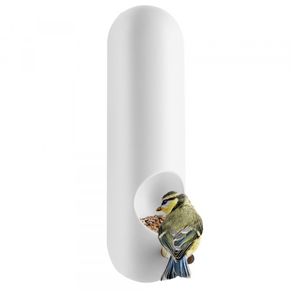 Кормушка для птиц Bird Feeder Tube, настенная, белая - купить оптом