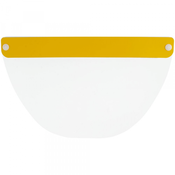 Прозрачный экран для лица Barrier, немедицинский, с желтой лентой - купить оптом