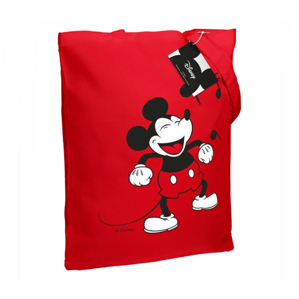 Холщовая сумка «Микки Маус. Sing With Me», красная - купить оптом
