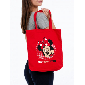 Холщовая сумка «Минни Маус. Best Girl Ever», красная - купить оптом