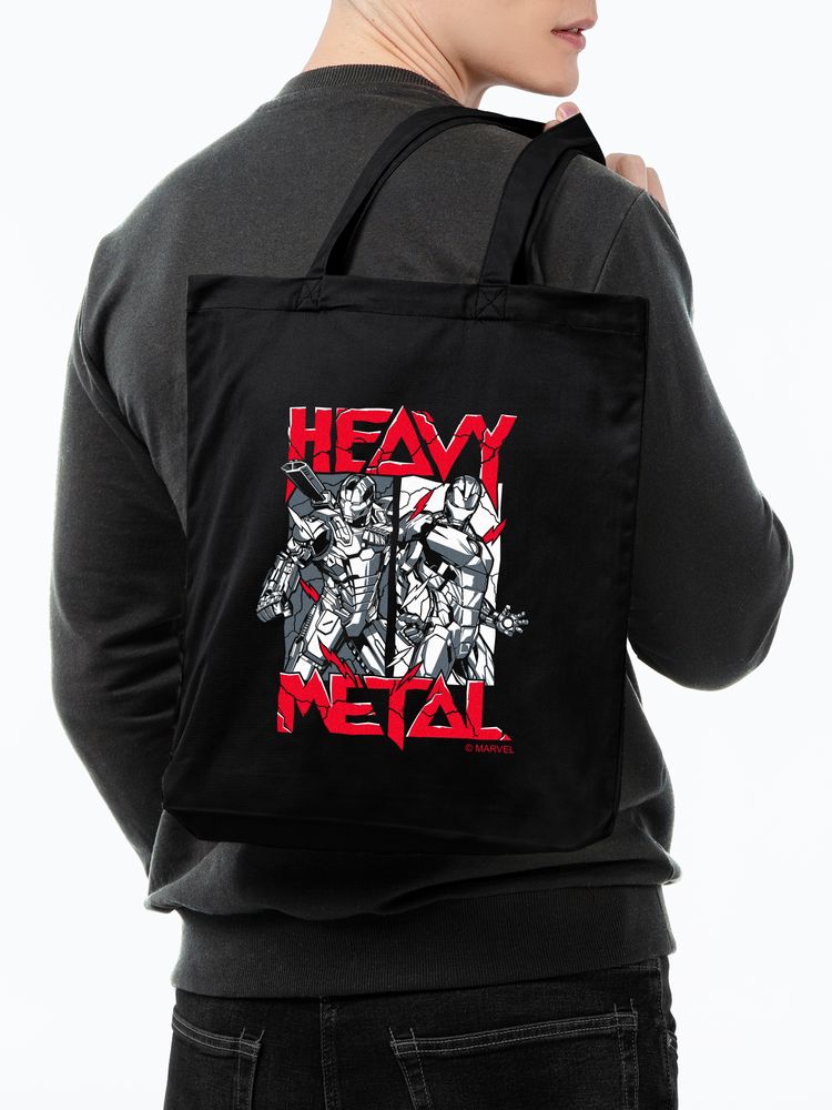 Холщовая сумка Heavy Metal, черная - купить оптом