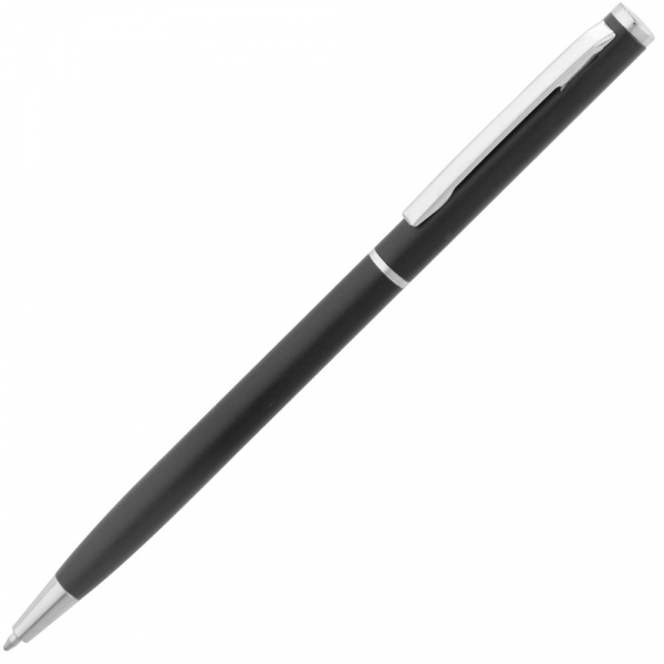Блокнот Magnet Chrome с ручкой, черный - купить оптом