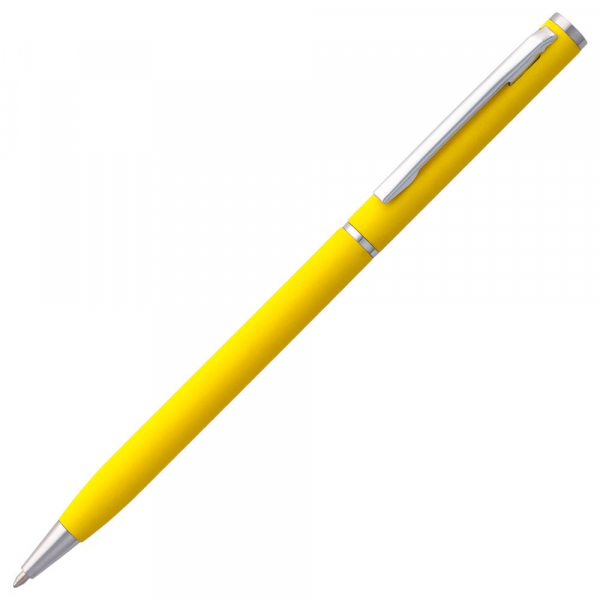 Блокнот Magnet Chrome с ручкой, черный с желтым - купить оптом