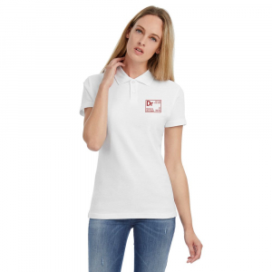 Рубашка поло женская «Разделение труда. Докторро», белая - купить оптом