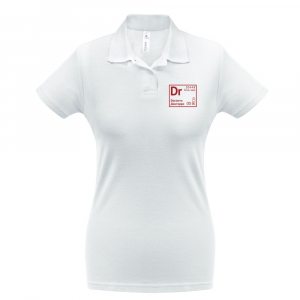 Рубашка поло женская «Разделение труда. Докторро», белая - купить оптом