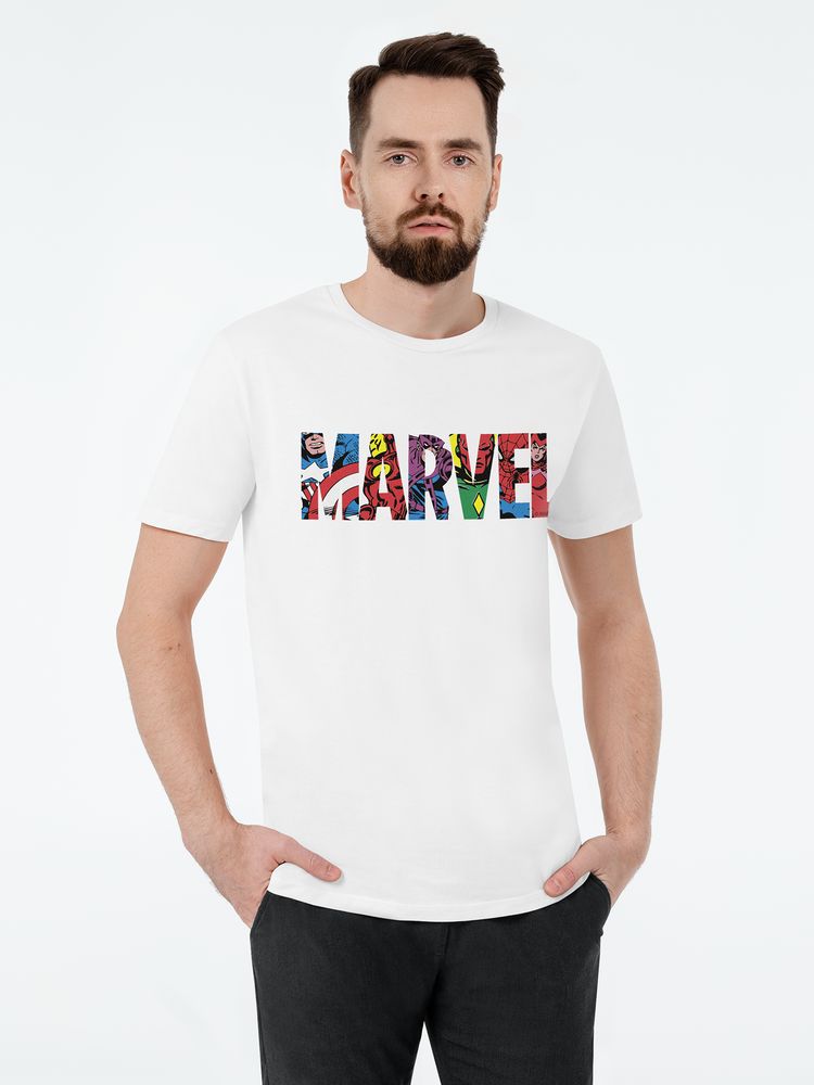 Футболка Marvel Avengers, белая - купить оптом