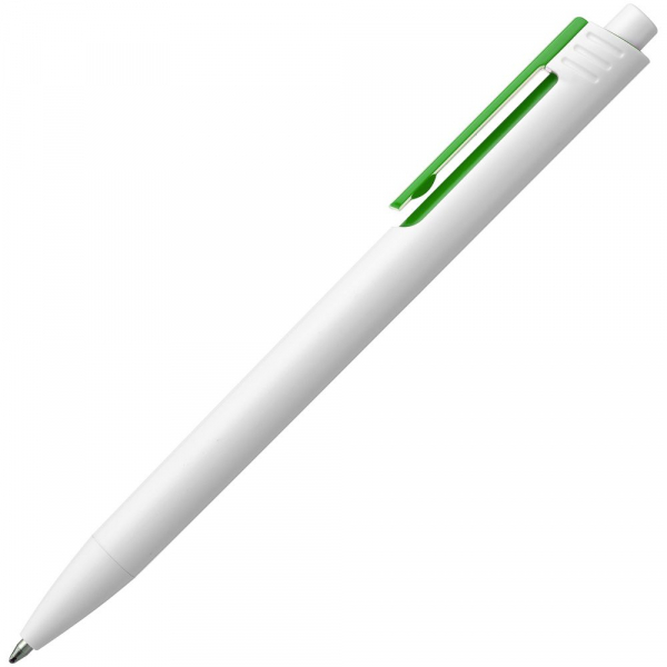 Ручка шариковая Rush Special, бело-зеленая - купить оптом