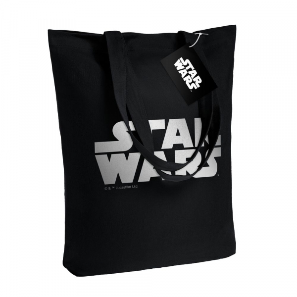 Холщовая сумка Star Wars Silver, черная - купить оптом