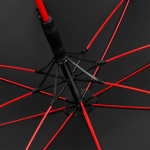 Зонт-трость с цветными спицами Color Style, красный с черной ручкой, фото 3