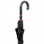 Зонт-трость с цветными спицами Color Style, красный с черной ручкой, фото 4