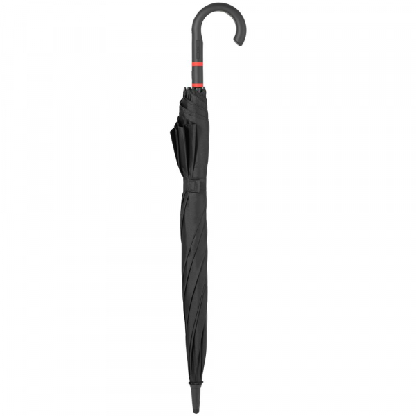 Зонт-трость с цветными спицами Color Style, красный с черной ручкой - купить оптом