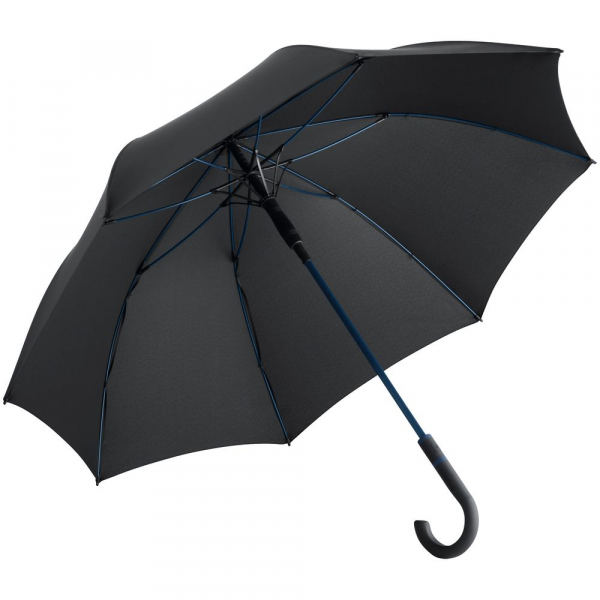 Зонт-трость с цветными спицами Color Style, синий с черной ручкой - купить оптом