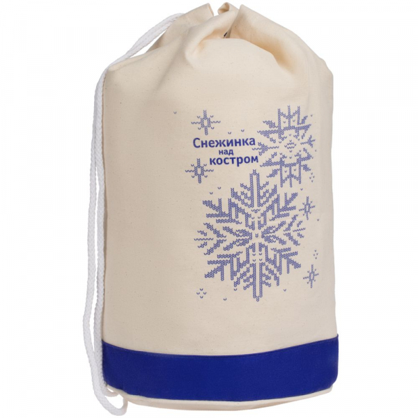 Холщовый рюкзак «Снежинка над костром» - купить оптом