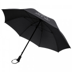 Зонт-трость «А голову ты дома не забыл», черный, фото 1