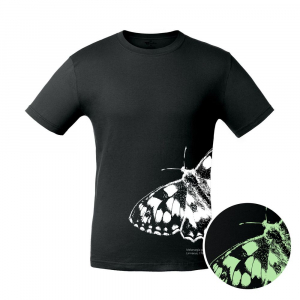 Футболка «Бабочка» со светящимся принтом, черная - купить оптом