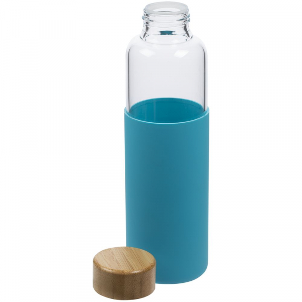 Бутылка для воды Dakar, прозрачная с бирюзовым - купить оптом