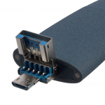 Флешка Pebble Universal, USB 3.0, серо-синяя, 32 Гб, фото 1