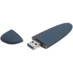 Флешка Pebble Universal, USB 3.0, серо-синяя, 32 Гб, фото 2