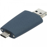 Флешка Pebble Universal, USB 3.0, серо-синяя, 32 Гб, фото 5