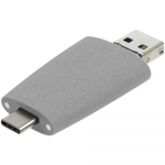 Флешка Pebble Universal, USB 3.0, серая, 64 Гб, фото 3