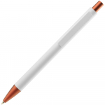 Ручка шариковая Chromatic White, белая с оранжевым, фото 2