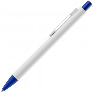 Ручка шариковая Chromatic White, белая с синим - купить оптом