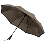 Зонт-наоборот складной Silvermist, черный с серебристым - купить оптом