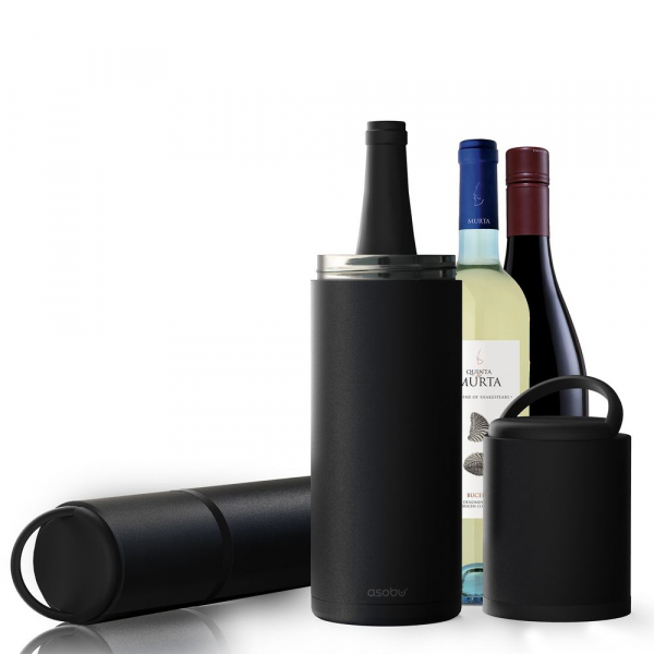 Термофутляр для вина Vin Blanc, черный - купить оптом