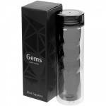 Бутылка для воды Gems Black Morion, черный морион, фото 4