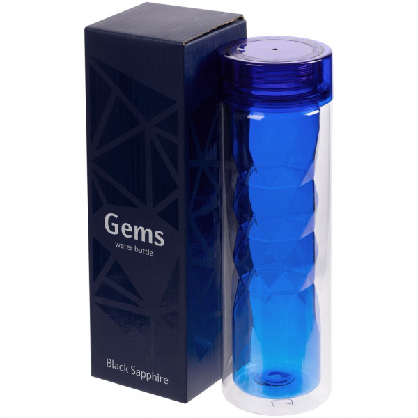 Бутылка для воды Gems Black Sapphire, черный сапфир - купить оптом