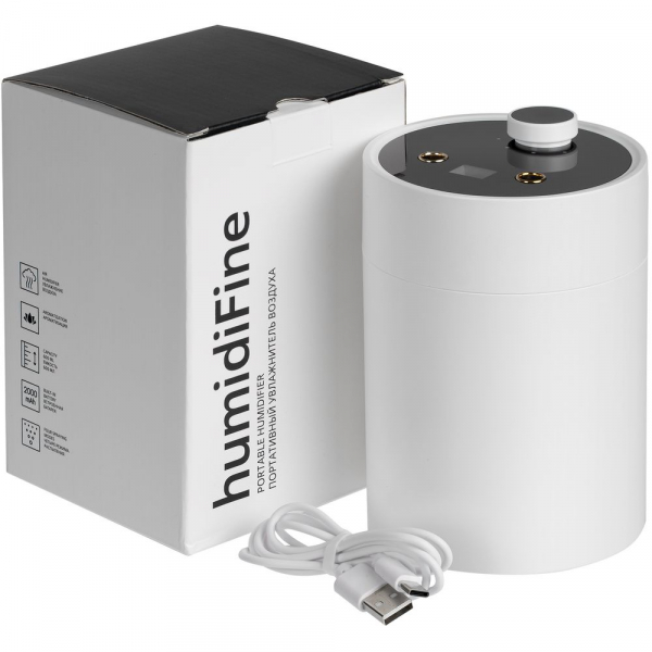 Переносной увлажнитель-ароматизатор humidiFine, белый - купить оптом
