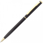 Блокнот Magnet Gold с ручкой, черный, фото 6