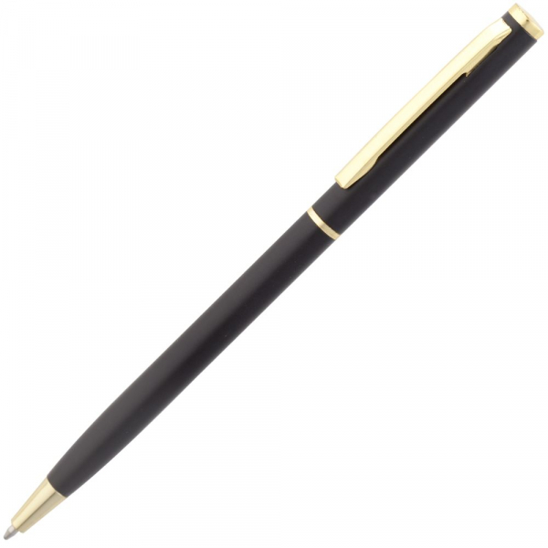 Блокнот Magnet Gold с ручкой, черный - купить оптом