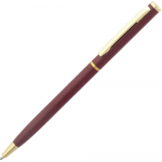 Блокнот Magnet Gold с ручкой, черный с бордовым, фото 6