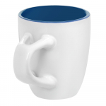 Кофейная кружка Pairy с ложкой, синяя с белой, фото 2