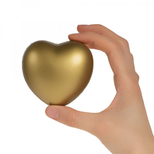 Антистресс «Сердце», золотистый, уценка - купить оптом