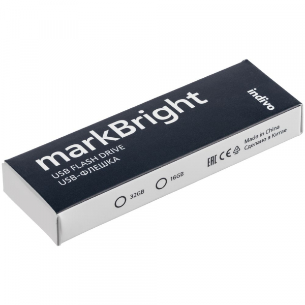 Флешка markBright с синей подсветкой, 16 Гб - купить оптом