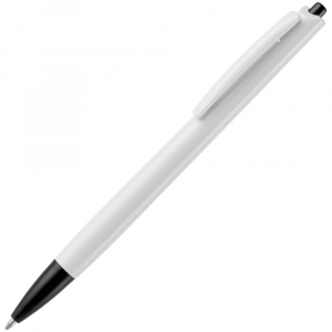 Ручка шариковая Tick, белая с черным - купить оптом