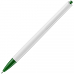 Ручка шариковая Tick, белая с зеленым, фото 2