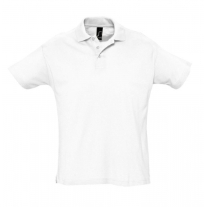 Рубашка поло мужская Summer 170, белая - купить оптом