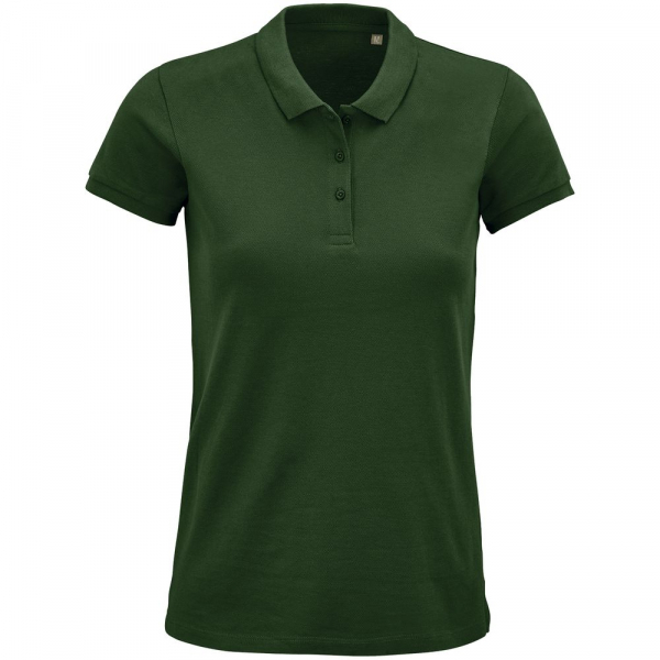 Рубашка поло женская Planet Women, темно-зеленая - купить оптом