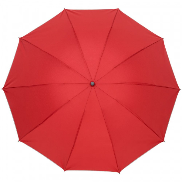 Зонт-наоборот складной Silvermist, красный с серебристым - купить оптом
