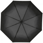 Зонт складной Hoopy с ручкой-карабином, черный, фото 1