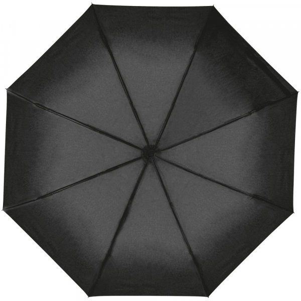 Зонт складной Hoopy с ручкой-карабином, черный - купить оптом